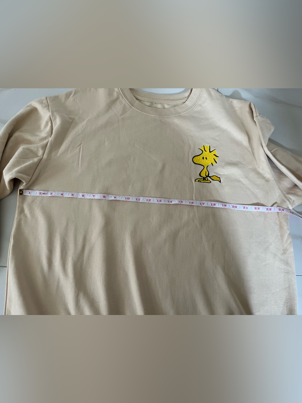 Peanuts Cream Woodstock Graphic Sweatshirt XL - Picture 5 of 7